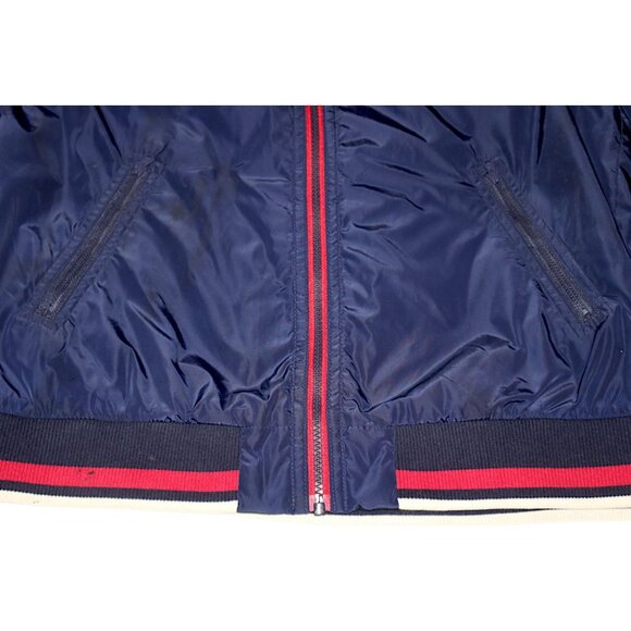 Uniqlo x Ines de la Fressange Navy Bomber Jacket M Retro Preppy Parisian Chic - Picture 4 of 7